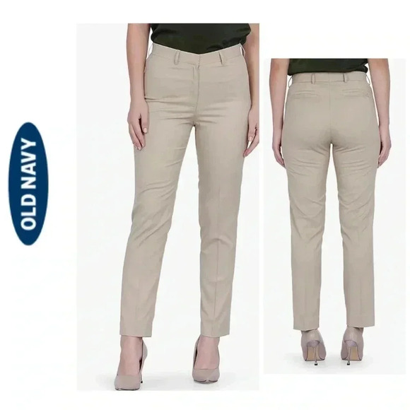 🆕Old Navy Cropped Stretchy Khaki Pants 16  🆕 - Picture 1 of 8